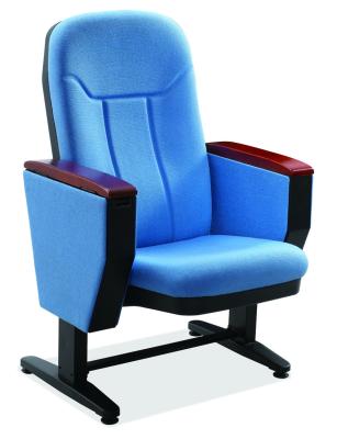 China Movable Foot Fold Up Fabric Auditorium Chairs With PP Back / Church Hall Chair for sale