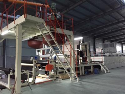 China Bitumen Backed Carpet Tiles Production Line Contious With Slitting Cutter for sale