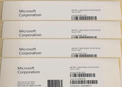 China Microsoft Windows 11 Pro COA License Sticker OEM for sale