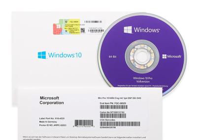 China 64 32 Bit English Version Windows 10 Professional Window 10 Pro OEM DVD Full Pack for sale