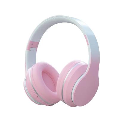 China Gradient Design Colorful Noise Cancelling Microphone Headset  Cartoon Earphones for sale