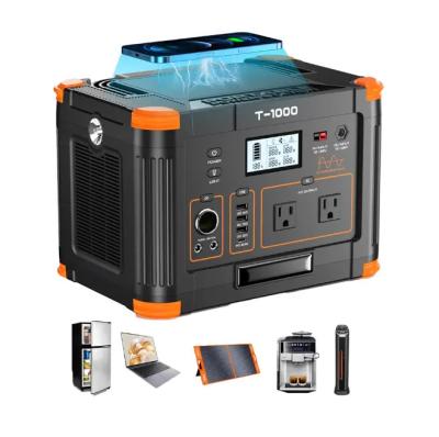 China 1000w Camping Portable Power Station LiFePO4 Battery Super Quick Charging for sale