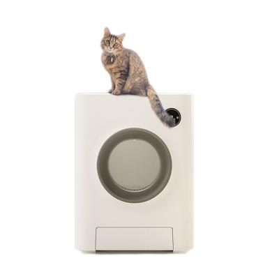 China Plastic ABS Self Cleaning Cat Litter Box With App Integration Wifi Touch Control for sale