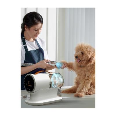 China O jogo 5 da preparação do animal de estimação em 1 vácuo escova a tosquiadeira de cabelo elétrica do líquido de limpeza para o cão e gato à venda
