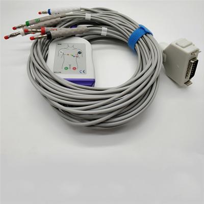 China FUKUDA 10 Lead Ecg Cable With Leadwires , 3.6M Electrocardiogram Leads for sale