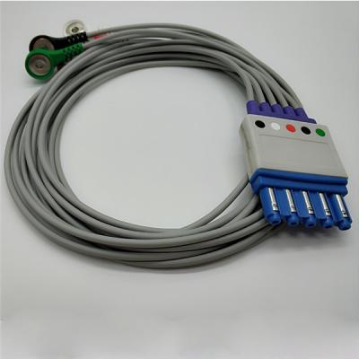 Китай Никакой стерильный кабель хобота ХП/Филипс Экг, 5 руководств не щелкает кабель Хольтер ЭКГ продается