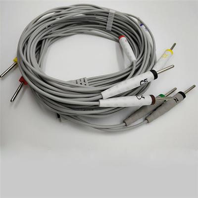 China cabos de 180cm MedEx ECG e materiais/acessórios médicos da banana 4,0 dos Leadwires à venda