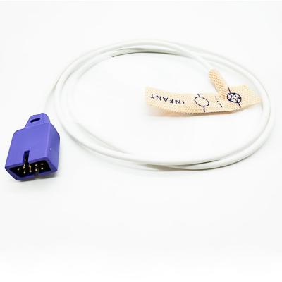 China White Nellco  Spo2 Sensor , DB 9 Pin Pediatric Disposable Oxygen Sensor for sale