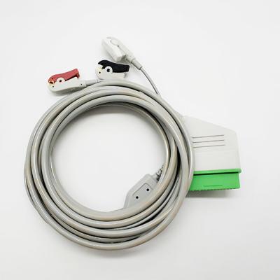 China 12 Pin Nihon Kohden Ecg Cable , Reusable 3 Lead ECG Cable 6 Months Warranty for sale