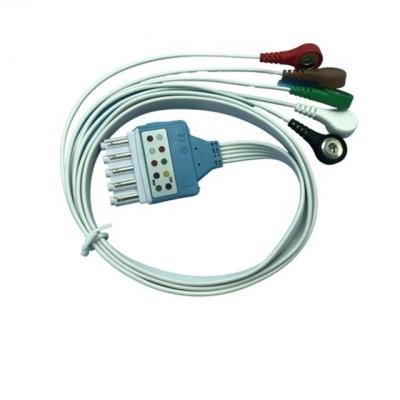 Chine HP/PH 5 mène les câbles jetables des agrafes ECG de la longueur 3 de 90cm à vendre