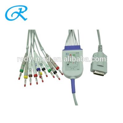 China 10 Lead EKG Cable Banana 4.0 IEC 3.6M Medical Materials Accessories DB-15 Connector for sale
