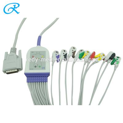 China 15 Pin Nihon Kohden TPU 10 Lead EKG Cable Clip for sale
