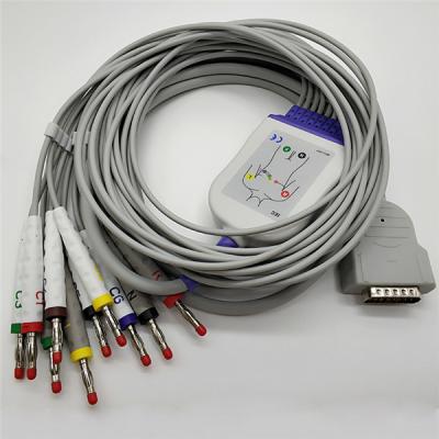 China Banana Connector Marquette ECG EKG Adapter Cables 10 Leads for sale