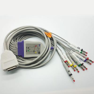 China 10 cables del ECG del DB 15 Pin Burdick EK10 del IEC del plátano de la ventaja en venta
