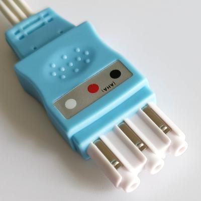 中国 HP 989803173131 IECの使い捨て可能な3つの鉛ECGは長さ一つの喧騒様式を3つのFtのケーブルで通信する 販売のため