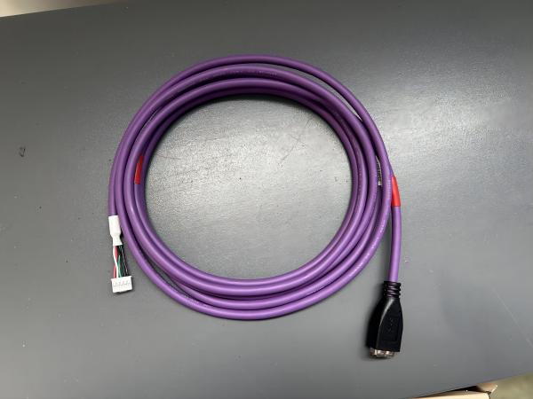 Quality Industrial High Flexible Purple 5pin Shielded USB Harness 2600mm Length for sale