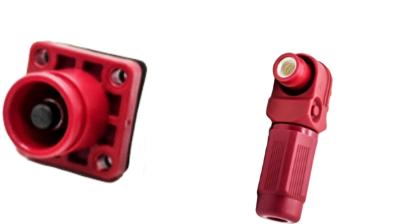 China Conector de almacenamiento de batería de 12 mm Conectores de cable masculino femenino 250A enchufe rojo en venta