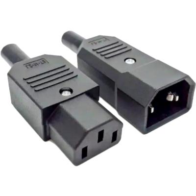 China Conector de arneses de cable 3P Conectores de cable de alimentación C13 C14 masculino y femenino en venta
