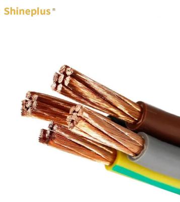 China RVV3*10 16 Square Three-phase Four-wire Outdoor Household Copper Core Soft Sheath Wire  4 5 6 Core for sale