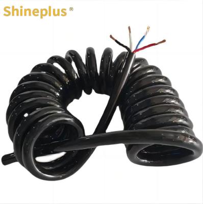 China TPU / PVC Copper Core Telescopic Spring Wire 2 Core 3 Core 4 Core 5 Core 1.5 2.5 4 Square Spiral Power Wire Slingshot Wire for sale