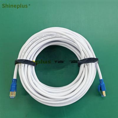 China 40Gmbps,2000MHZ CAT8 SFTP afgeschermd 10 gigabit netwerk rond type zuurstofvrij koper 8-kern twisted-pair kabel Te koop