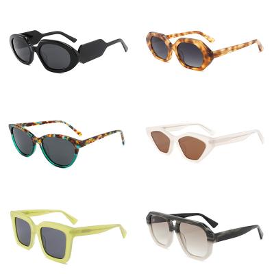 China El diseñador modificado para requisitos particulares Acetate Sunglasses Trendy forma colorido en venta