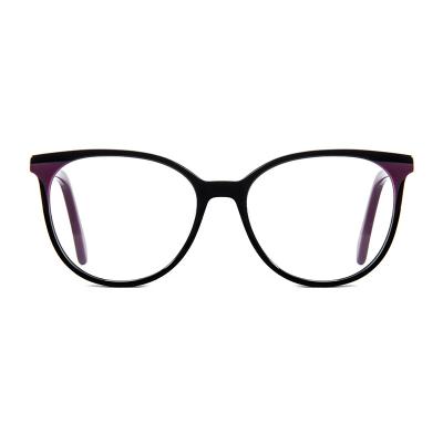 China CE Certificate Acetate Eyewear Optical Glasses Frame Round Ladies for sale