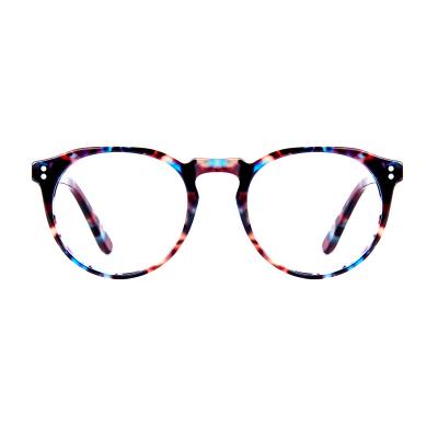 China Colorful Acetate Round Optical Frame Glasses Eyeglasses Vintage Tortoiseshell for sale