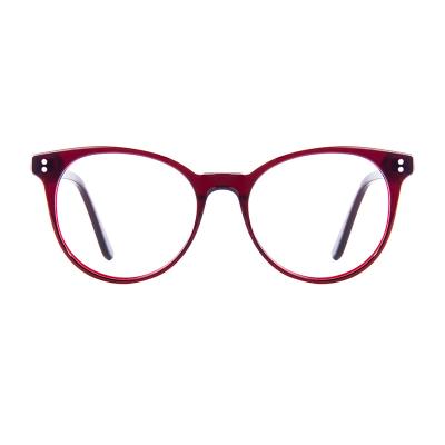 China Custom Logo Acetate Round Optical Frame Glasses OEM ODM Unisex Men Women for sale