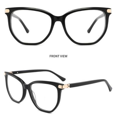 China Pure Handmade Cat Eye Acetate Glasses With Multi Color 180° Flexible Hinges for sale