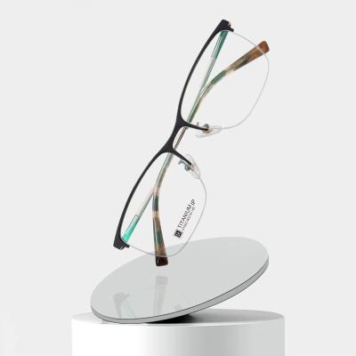 China Half Rim Titanium Frame Glasses Unisex For Computer Reading Gaming for sale