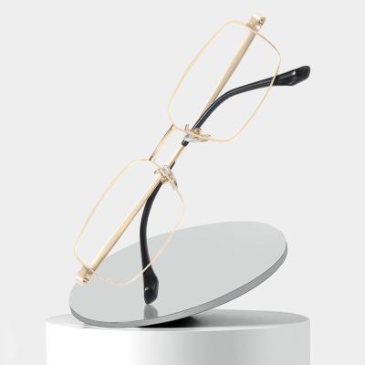 China Unisex Square Titanium Eyeglass Frames Electroplated Classical for sale