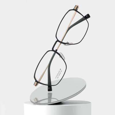 China Non Prescription Titanium Cable Temple Eyeglasses Clear Lenses CE for sale