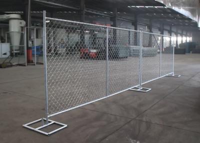 China Construction Site 2.5 Inch Chain Link Temporary Fencing Galvanized 6x12 Ft for sale