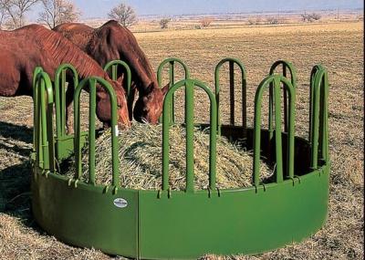China 8ft Diameter Steel Pipe Galvanized Round Horse Bale Feeder Corrosion Protection en venta