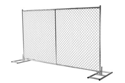 China 10ga Wire 6x12ft Temporary Security Fencing With Chain Link for sale