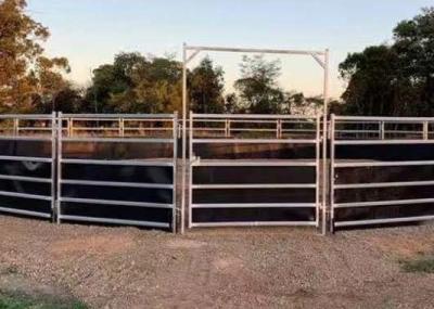 China Corral 6 Bar Oval Tube Horse Fence Panels Hot Dip Galvanized 1.8x2.1m for sale