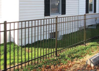 China H7ft Residential Steel Fence Panels , Non Corrosive Steel Picket Fencing for sale