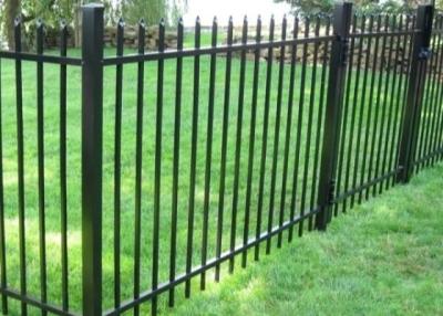 China Picket Top 1.2m Height Powder Coated Wrought Iron Fence For Ornamental for sale