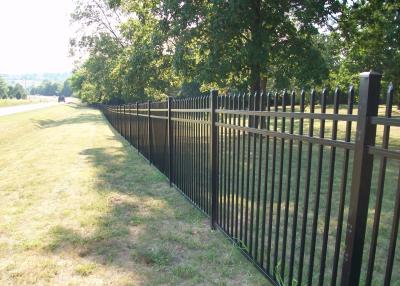 China Powder Coated Wrought Iron Fence 6ft High For Residential for sale