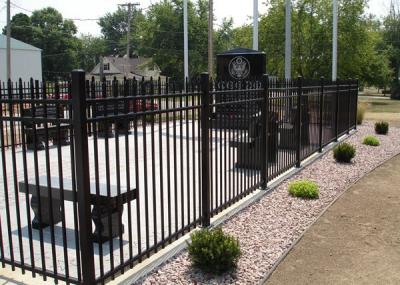 China Anti Rust Black 6x8ft Wrought Iron Security Fence For School for sale