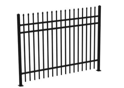 China ISO Black H1.8m Decorative Wrought Iron Fence Panels For Commercial for sale
