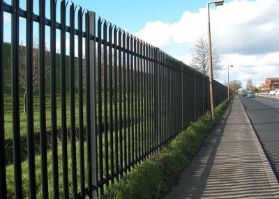 China Rustproof D Section Palisade Fencing , 8ft High Steel Palisade Gates for sale