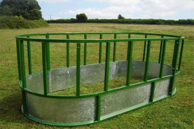 China 2m Steel Pipe Anti Rust Galvanized Hay Feeder Round For Cattle / Horse for sale