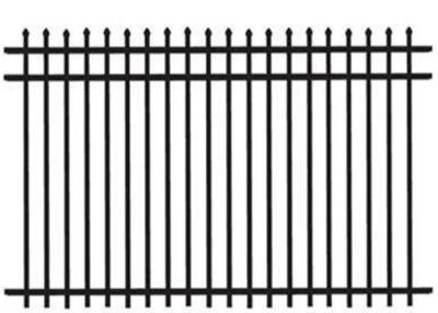 China Metal Wrought Iron Garrison Fence Panels Press Top Galvanized 1.8m Height for sale
