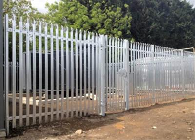 China Powder Coated 1.8m High Steel Palisade Fencing With Double Gate for sale