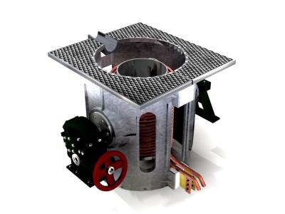 China Fornalha de derretimento de cobre do aquecimento bonde, máquina de derretimento de inclinação automática do cobre à venda