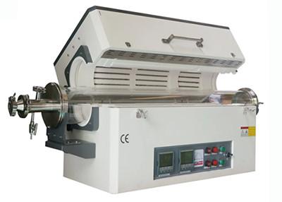China Desktop 1200C Heat Treatment Dual Zones Horizontal Tube Furnace For Lab Research for sale