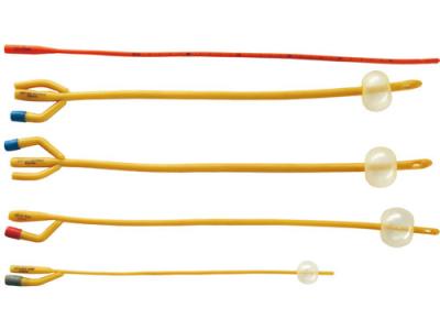 China Medical 2 Way Antimicrobial Silicone Coated Latex Foley Catheter Male Fr12-26 for sale