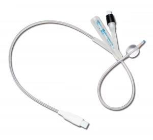 China Disposable 100% Silicone Medical Urinary Foley Catheter With Temperature Sensor Probe for sale